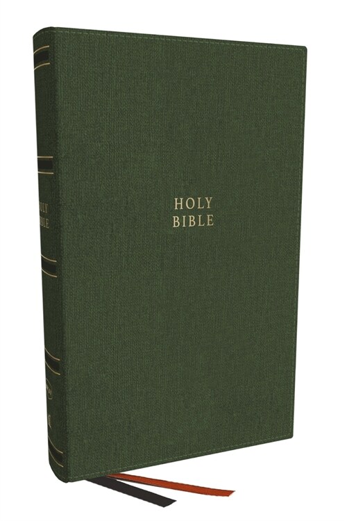Nkjv, Single-Column Reference Bible, Verse-By-Verse, Green Leathersoft, Red Letter, Comfort Print (Thumb Indexed) (Imitation Leather)