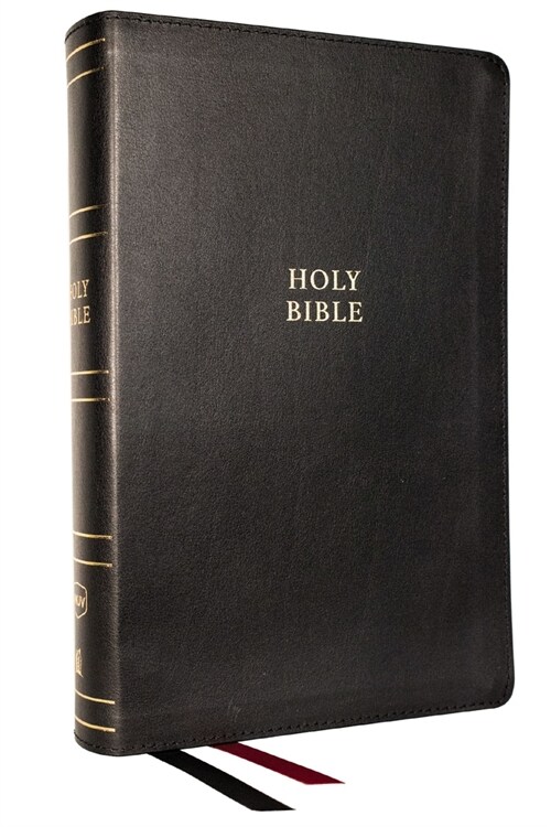 Nkjv, Single-Column Reference Bible, Verse-By-Verse, Black Bonded Leather, Red Letter, Comfort Print (Bonded Leather)