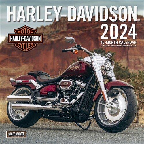 Harley-Davidson 2024: 16-Month 12x12 Wall Calendar - September 2023 Through December 2024 (Other)