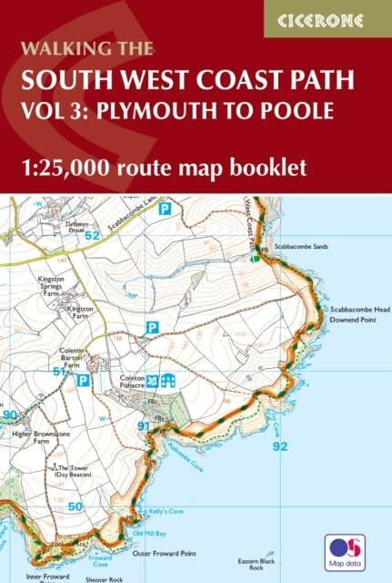 South West Coast Path Map Booklet - Vol 3: Plymouth to Poole : 1:25,000 OS Route Mapping (Paperback, 2 Revised edition)