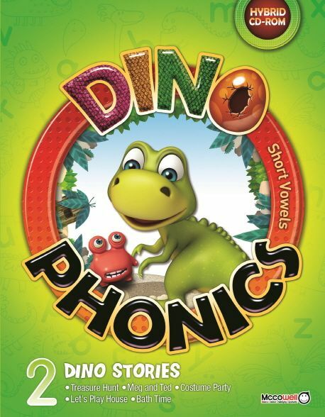 [중고] Dino Phonics 2 : Short Vowels (Student Book + Story Book + QR)