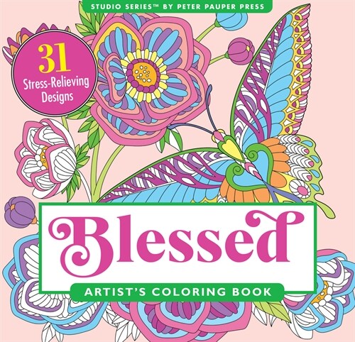 Blessed Adult Coloring Book (31 Stress-Relieving Designs) (Paperback)
