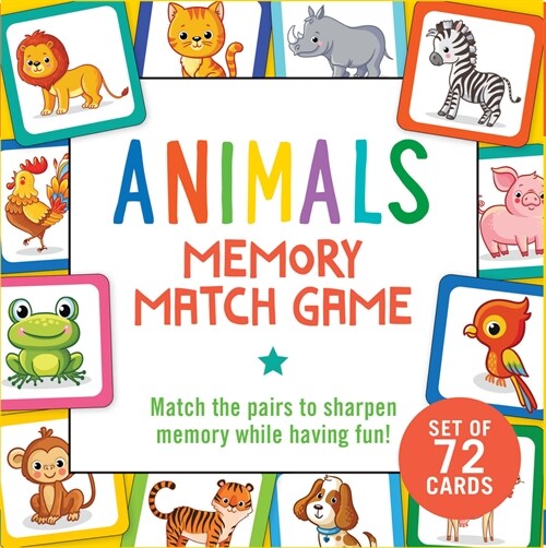 Animals Memory Match Game (Set of 72 Cards) (Board Games)