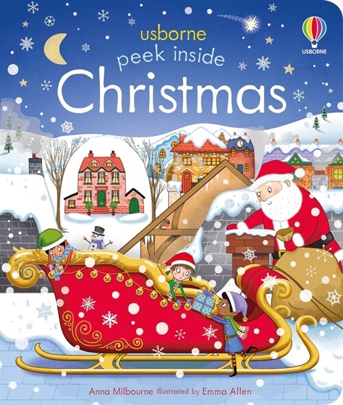 Peek Inside Christmas: A Christmas Holiday Book for Kids (Board Books)