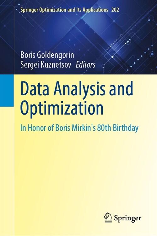 Data Analysis and Optimization: In Honor of Boris Mirkins 80th Birthday (Hardcover, 2023)