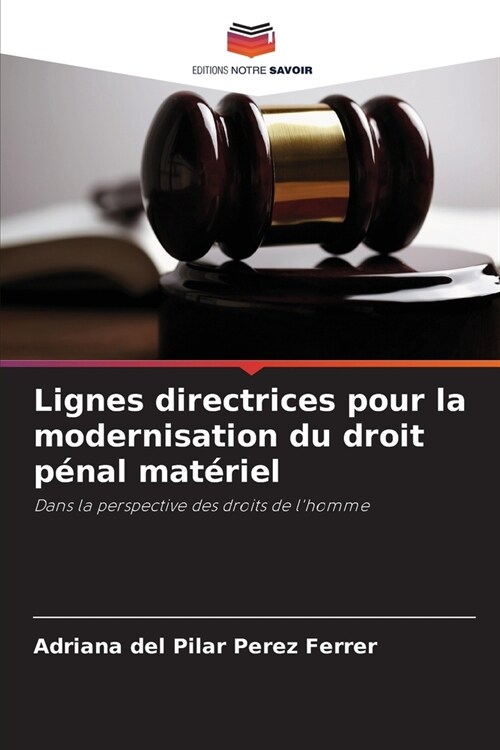 Lignes directrices pour la modernisation du droit p?al mat?iel (Paperback)