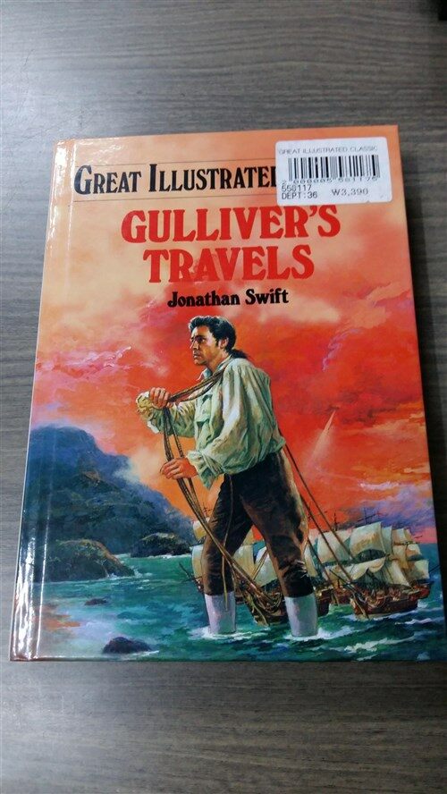 [중고] Gulliver‘s Travels (Great Illustrated Classics) (Library Binding)