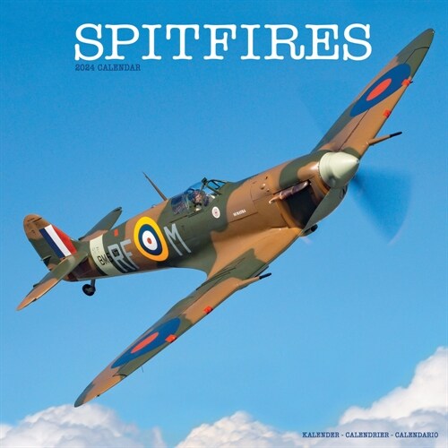 Spitfires Calendar 2024  Square Plane Wall Calendar - 16 Month (Calendar)