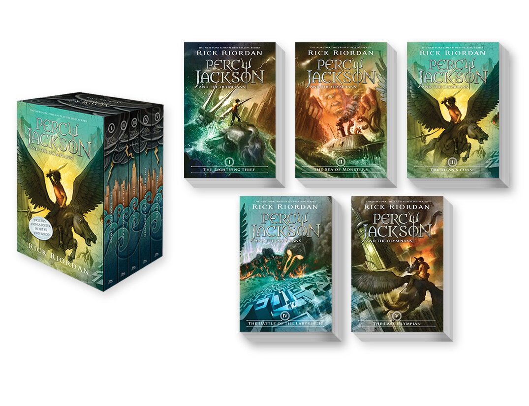 [중고] Percy Jackson and the Olympians 5 Book Paperback Boxed Set (W/Poster) (Paperback 5권, 미국판)
