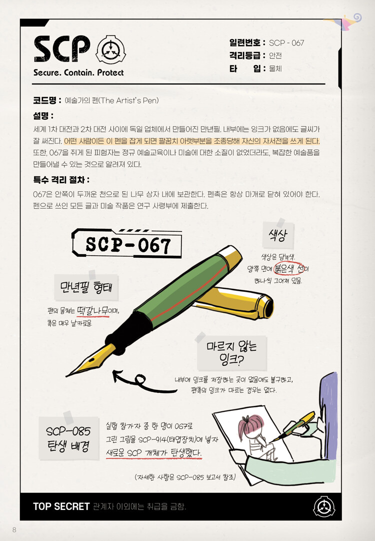SCP-067 The Artist's Pen