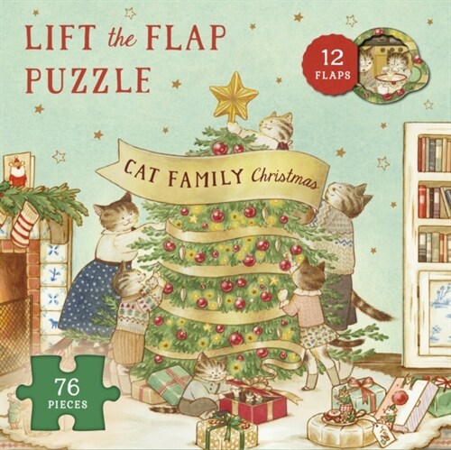 Cat Family Christmas Lift-the-Flap Puzzle : Count down to Christmas: 12 flaps: 76 pieces (Jigsaw)