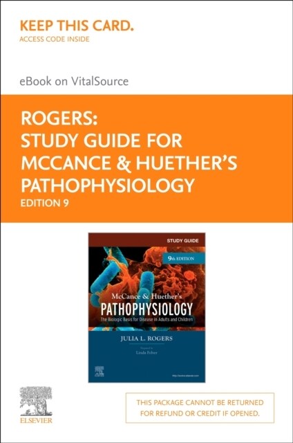 Study Guide for McCance & Huethers Pathophysiology - Elsevier eBook on Vitalsource (Retail Access Card): The Biological Basis for Disease in Adults a (Hardcover, 9)
