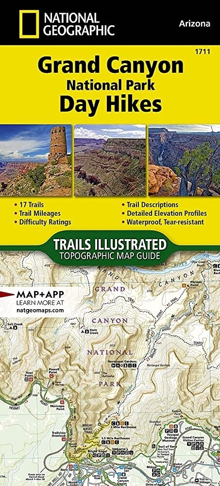 Grand Canyon National Park Day Hikes Map (Other, 2023)