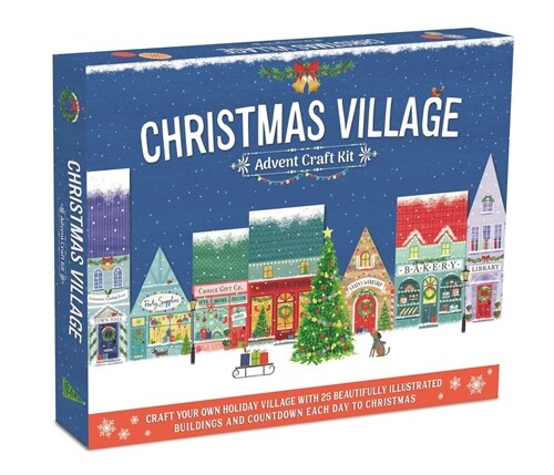 Christmas Village Advent Craft Kit: With 25 Beautifully Illustrated Buildings - Christmas Craft (Paperback)