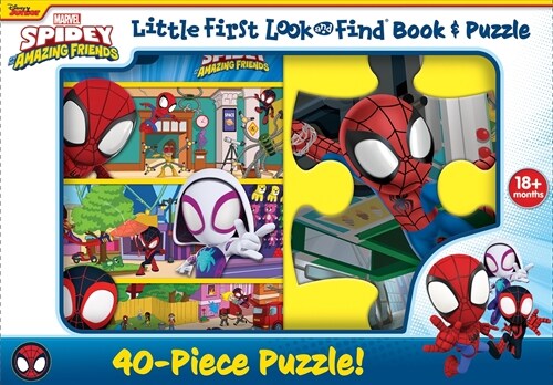 Disney Junior Marvel Spidey and His Amazing Friends: Little First Look and Find Book & Puzzle (Package)