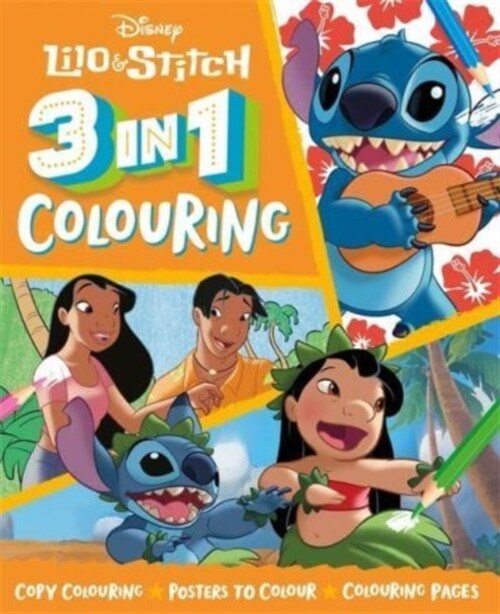 Disney Lilo & Stitch: 3 in 1 Colouring (Paperback)