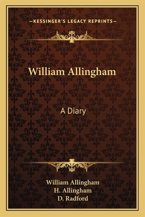 William Allingham: A Diary (Paperback)