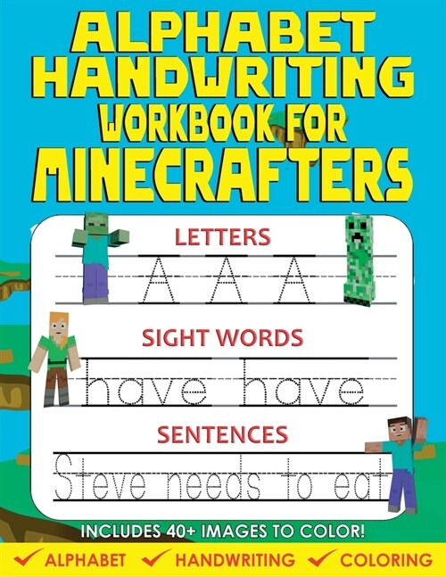 Alphabet Handwriting Workbook For Minecrafters (Paperback)