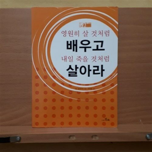 [중고] 영원히 살 것처럼 배우고 내일 죽을 것처럼 살아라