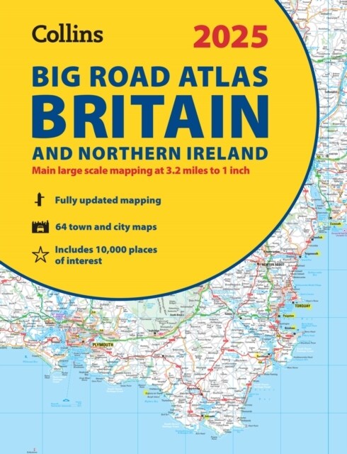 2025 Collins Big Road Atlas Britain and Northern Ireland : A3 Spiral (Spiral Bound)