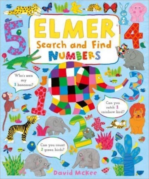 Elmer Search and Find Numbers (Board Book)