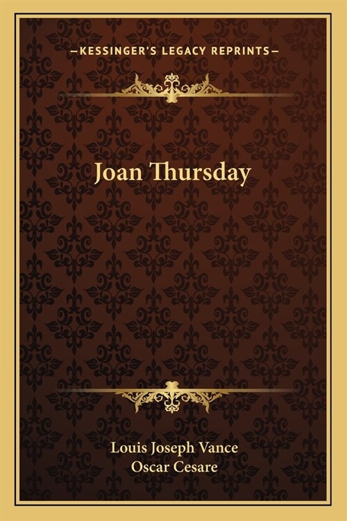 Joan Thursday (Paperback)