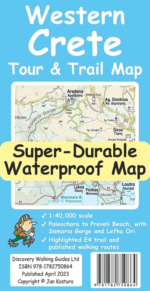 Western Crete Tour & Trail Super-Durable Map (Paperback)