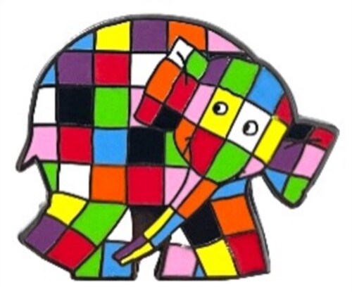 Elmer Looking Front Pin Badge (Other)