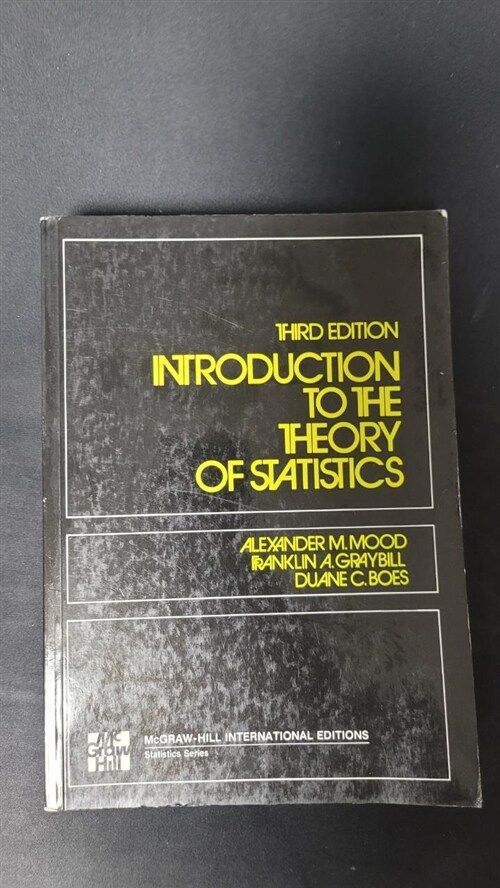 [중고] Introduction to the Theory of Statistics (Paperback, International 3rd Revised ed)