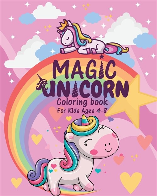 Magic Unicorn: Sparkle and Shine with this Coloring Book For Kids, Girls (Paperback)