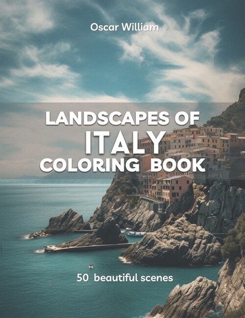 Landscape coloring book for adults - Italy (Paperback)