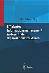 Effizientes Informationsmanagement in Dezentralen Organisationsstrukturen (Paperback)