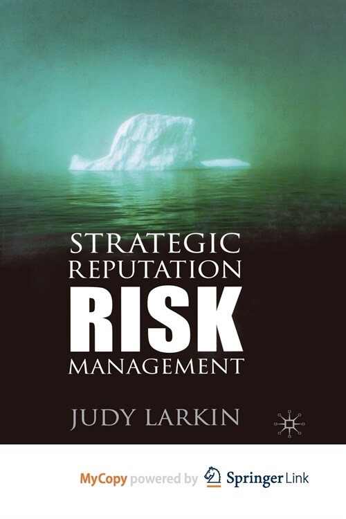Strategic Reputation Risk Management (Paperback)