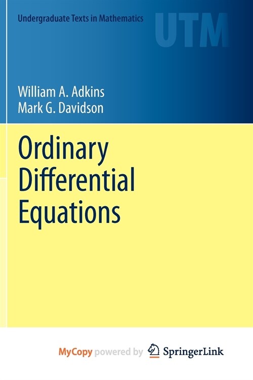 Ordinary Differential Equations (Paperback)