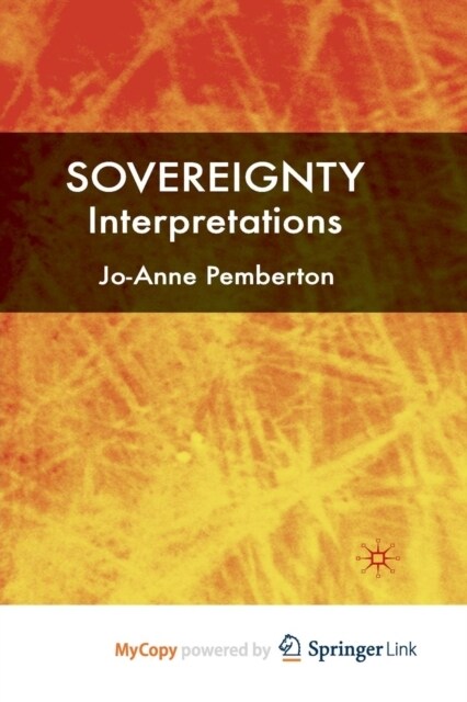 Sovereignty : Interpretations (Paperback)