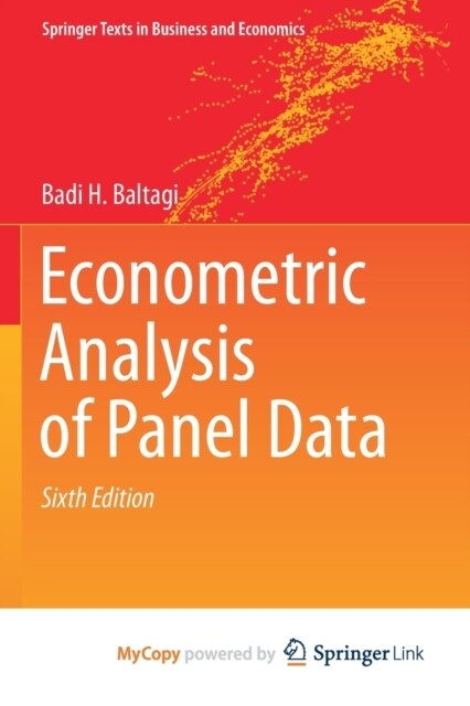 Econometric Analysis of Panel Data (Paperback)