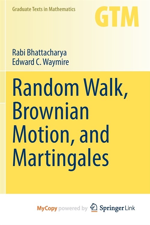 Random Walk, Brownian Motion, and Martingales (Paperback)