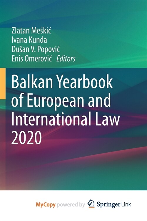 Balkan Yearbook of European and International Law 2020 (Paperback)