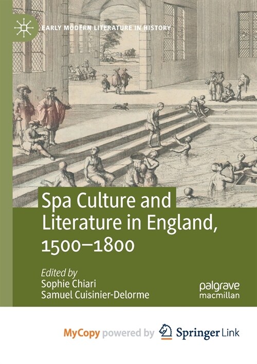 Spa Culture and Literature in England, 1500-1800 (Paperback)