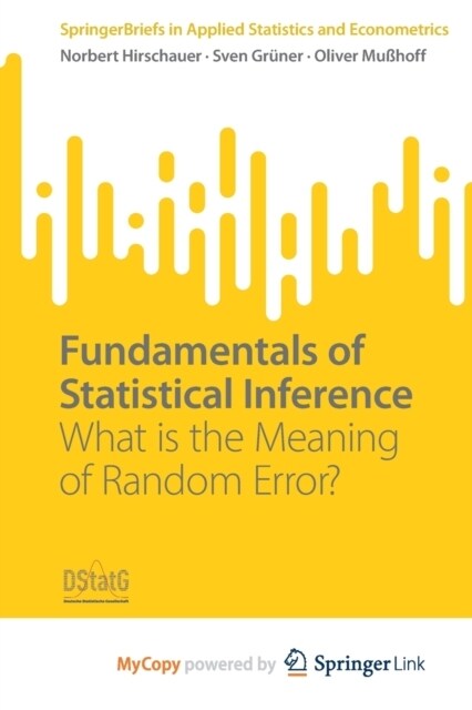 Fundamentals of Statistical Inference : What is the Meaning of Random Error? (Paperback)