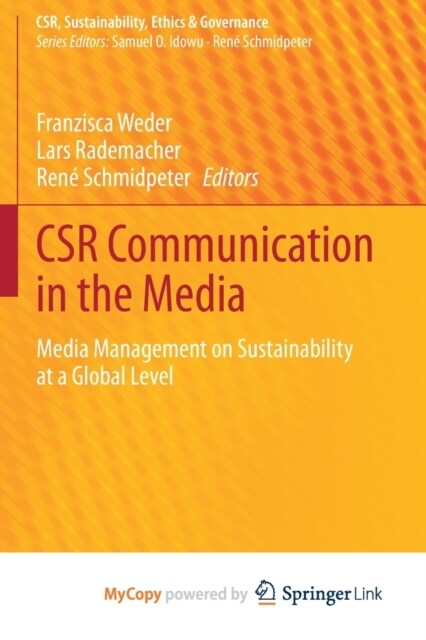 CSR Communication in the Media : Media Management on Sustainability at a Global Level (Paperback)