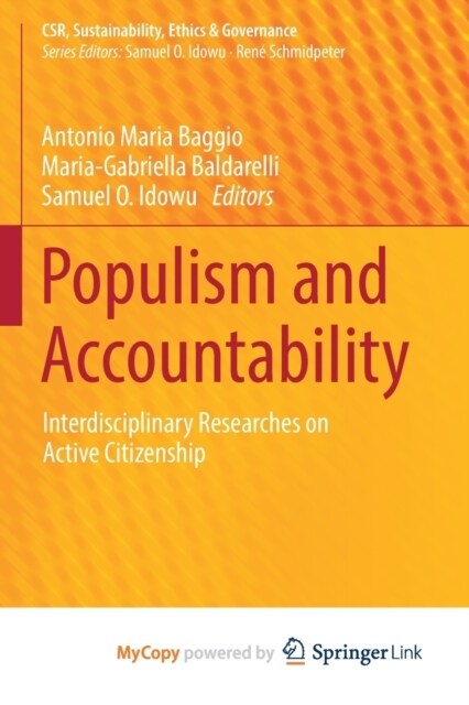 Populism and Accountability : Interdisciplinary Researches on Active Citizenship (Paperback)