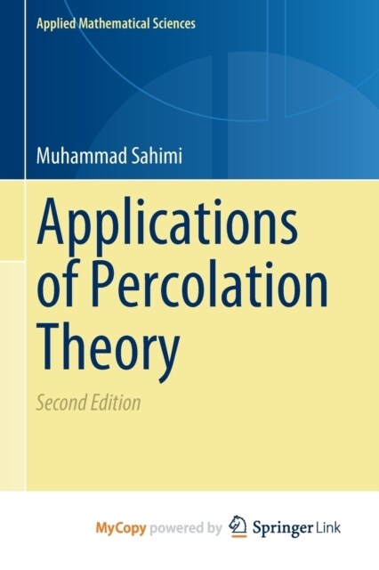 Applications of Percolation Theory (Paperback)