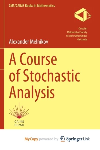 A Course of Stochastic Analysis (Paperback)