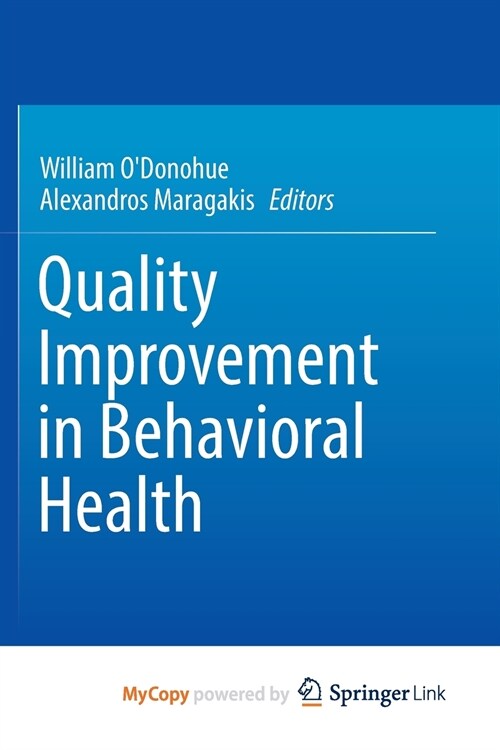 Quality Improvement in Behavioral Health (Paperback)