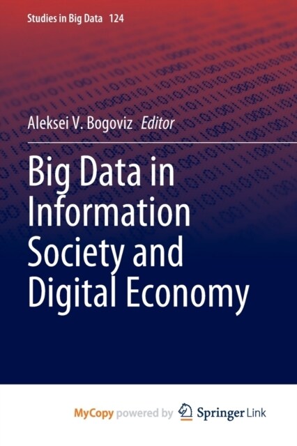 Big Data in Information Society and Digital Economy (Paperback)