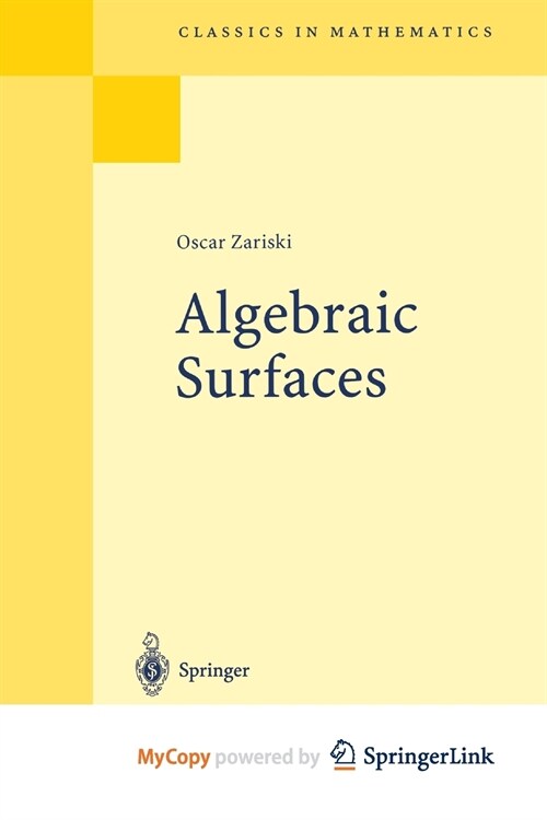 Algebraic Surfaces (Paperback)