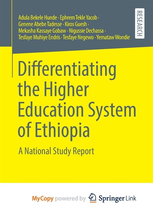 Differentiating the Higher Education System of Ethiopia : A National Study Report (Paperback)