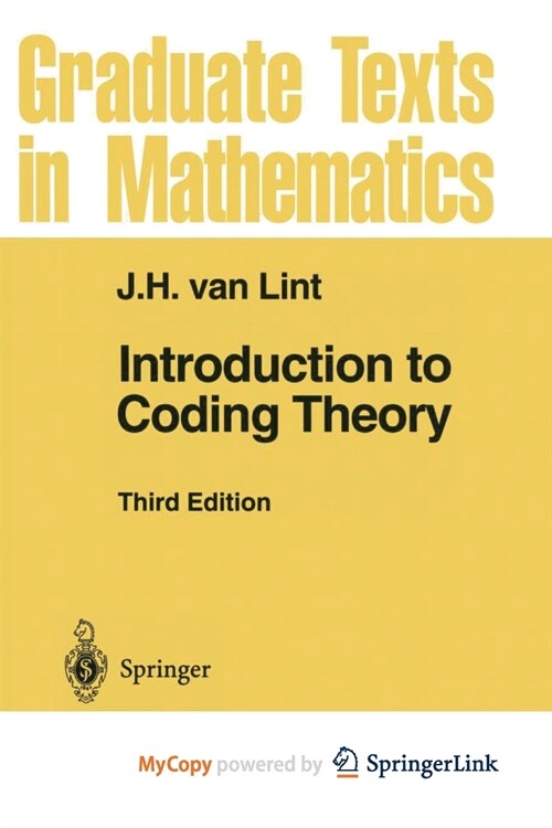 Introduction to Coding Theory (Paperback)