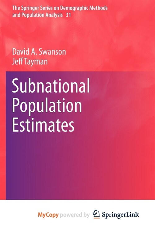 Subnational Population Estimates (Paperback)
